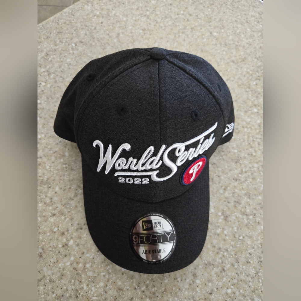 World Series  Philadelphia Phillies 2022 Black Adjustable Cap - Picture 2 of 11